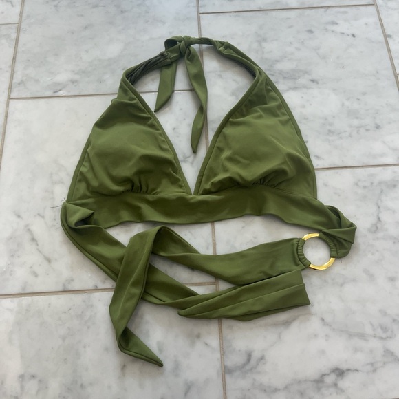 UjENA sage Green Bikini with Gold Accents. Worn in the movie bikini girls on ice - Picture 5 of 5